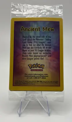 Pokemon TCG Ancient Mew Holo Card 2000 Movie Promo, Sealed Unopened (D) - Image 2