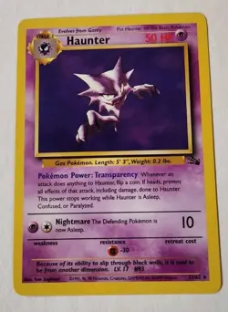 Haunter 21/62 Non Holo Fossil Unlimited Pokemon - Image 1