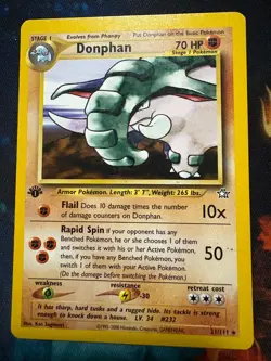 Donphan - 21/111 [Neo Genesis] Pokemon TCG - 1st Edition - Regular RARE - MP - Image 1