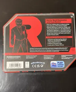Team Rocket's Mewtwo ex Pokemon TCG Tin - Factory Sealed - Image 3