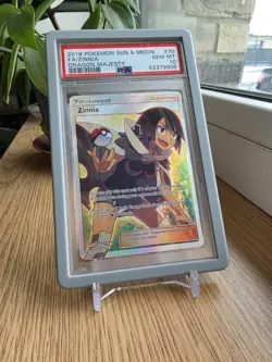Pokemon Sun & Moon Zinnia (Full Art) 70/70 Dragon Majesty Holo PSA 10 - Image 2