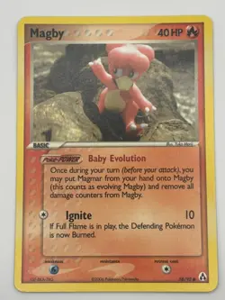 Magby 58/92 Legend Maker Regular Pokemon TCG NM 58/92 Yuka Morii - Image 1