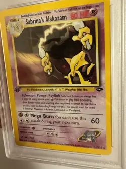 2000 Pokemon 1st Edition Sabrina’s Alakazam Holo Rare Gym Challenge 16/132 PSA 9 - Image 5