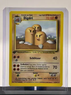 Pokemon TCG - Dugtrio Digdri German 1st Edition Base Set 19/102 Rare WOTC NM - Image 2