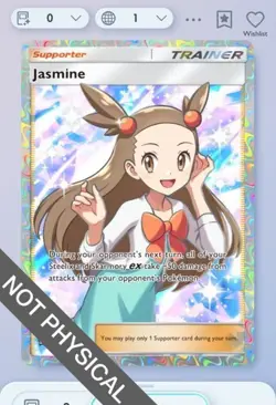 Pokemon TCG POCKET - Jasmine Full Art 2⭐, Wisdom of Sea and Sky, English - Image 1