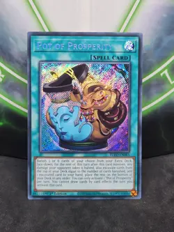 Yugioh Pot Of Prosperity BLVO-EN065 Secret Rare 1st Edition NM - Image 1