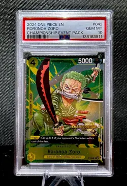 2024 ONE PIECE CHAMP 2024 EVENT PACK #042 RORONOA ZORO PSA 10 - Image 1
