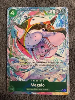 One Piece TCG English EB04-018 Megalo Alt Art Parallel NM - Image 1