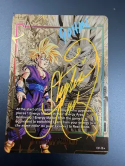 Dragon Ball Super Card Game Fusion E01-10 Gohan Stephanie Nadolny Auto - Image 1