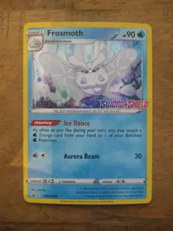 STAFF Frosmoth SWSH007 Sword & Shield Base Prerelease Promo Holo Pokemon Card - Image 1
