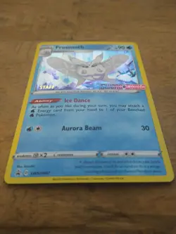 STAFF Frosmoth SWSH007 Sword & Shield Base Prerelease Promo Holo Pokemon Card - Image 2