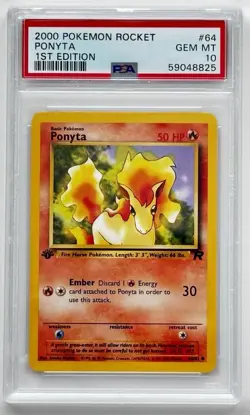 PSA 10 Pokemon 2000 Rocket 1st Edition THIN STAMP Error Cards Lot Non Holo WOTC - Image 3