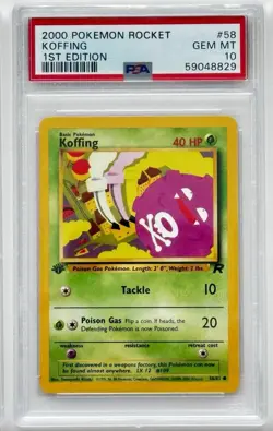 PSA 10 Pokemon 2000 Rocket 1st Edition THIN STAMP Error Cards Lot Non Holo WOTC - Image 5