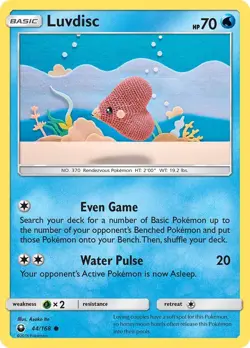Luvdisc 44/168 Common SM - Celestial Storm Pokemon Card - Image 1