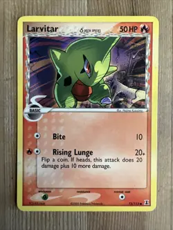 Larvitar Delta Species 73/113 Delta Species Common Pokemon Card LP - Image 1