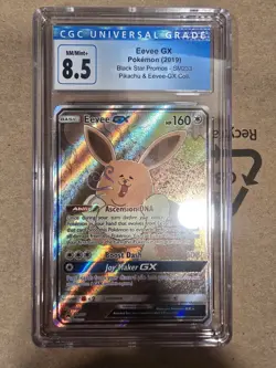 CGC 8.5 Eevee GX Full Art Black Star Promo 2019 Pokemon Card #SM233 - Image 1