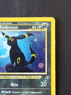 Pokemon Umbreon Holographic Trading Card Neo Discovery 91/105 MP WOTC - Image 5