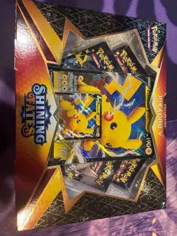 Pokemon TCG SHINING FATES Pikachu V Collection Box Factory Sealed + Promo Card! - Image 1