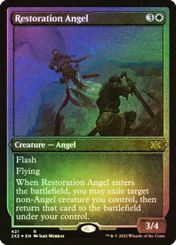 Restoration Angel Foil Etched Double Masters 2022 NM MTG - Image 1