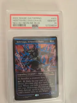 PSA 10 Hidetsugu, Devouring Chaos (Neon INK Blue) Kamigawa: Neon Dynasty 2022 - Image 1