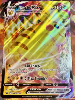 Pokemon (JUMBO) Black Star Promo Pikachu VMAX SWSH286 FOIL Ultra Rare 2023 MINT - Image 1