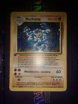 carta pokemon Machamp Prima Edizione 1 Ed ita Holo set base 8/102 italiana - Image 1
