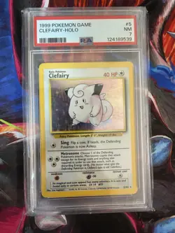 Clefairy 005/102 Pokemon Base Set Holo PSA 7 - Image 1
