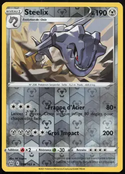 Carte Pokemon Steelix 099/163 Reverse Styles de Combat Francais - Image 1