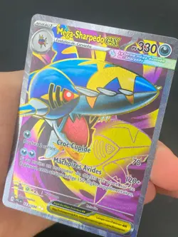 CARTE POKEMON MEGA-SHARPEDO EX 113/094 FR ULTRA FLAMMES FANTASMAGORIQUES- NEUF - Image 2