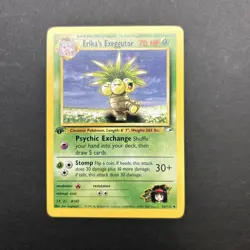 Pokemon Card - Erika's Exeggutor Gym Heroes 44/132 Uncommon 1st Edition LP - Image 1