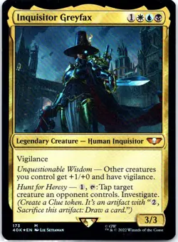 #173 Inquisitor Greyfax Universes Beyond: Warhammer 40,000 Mythic Foil - Image 1