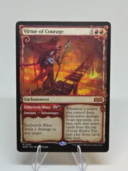 Virtue of Courage (Showcase) X1 WOE MTG Wilds of Eldraine B1 - Image 1