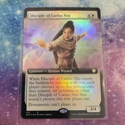 Disciple of Caelus Nin (FOIL) x1 - MTG The Brothers' War Commander BRC #41 - Image 1
