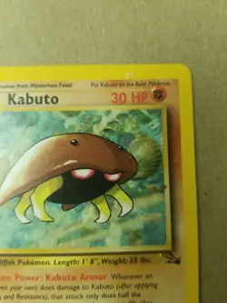 Kabuto 50/62 - 1st Edition - FOSSIL SET - VINTAGE WOTC Pokemon Card - HP/DMG - Image 3