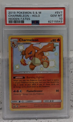 2019 Pokemon S & M Charmeleon - Holo Hidden Fates PSA10 - Image 1