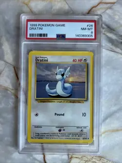 1999 Pokemon Dratini Game #26 PSA 8 NM-M - Image 2