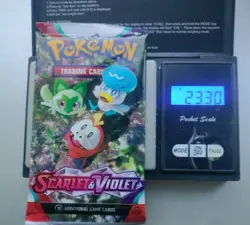 Heavy 23.30g Pokemon Tcg scarlet and violet base Booster Pack Factory Sealed New - Image 1