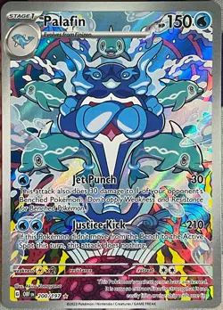 Palafin Illustration Rare Holo - 200/197 - Obsidian Flames Pokemon 2023 - Image 1