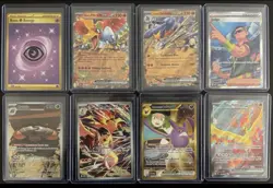 Lot of 8 Pokemon Cards.Illustration Rare’s,Ultra Rare,Full Art,Trainer,EX.. - Image 1