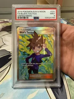 Pokemon Blue's Tactics Unified Minds 231/236 Full Art PSA 9 CHEAPEST US SELLER!! - Image 1