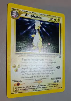Ampharos # 1/111 Rare Holo Neo Genesis von 2001 Pokemon Deutsch Mint Vintage - Image 2