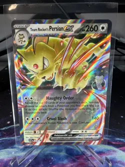 Pokemon TCG S&V Team Rocket Persian EX Black Star Promo Card SVP218 NM/M - Image 1