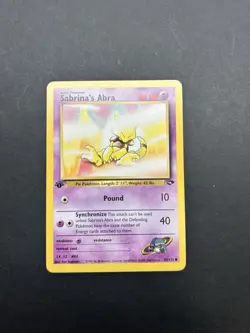 Pokemon 93/132 Sabrina's Abra Gym Challenge 1st Edition Common NM-M Wotc - Image 1