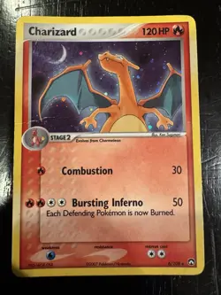 Pokemon TCG Charizard Power Keepers 6/108 Holo Rare Damaged Card - Image 1