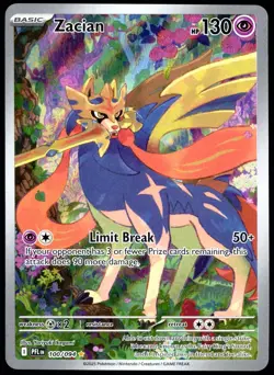 Pokemon TCG Zacian 100/094 2025 Phantasmal Flames Illustration Rare Card - LP - Image 1