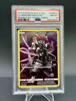 2019 Pokemon SM Black Star Armored Mewtwo FA #SM228 Promo Fall 19’ Coll. PSA 8 - Image 2