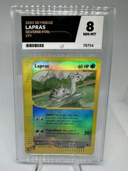 Pokemon Lapras Reverse Holo Skyridge 2003 71/144 Pokemon TCG ACE 8 NEAR MINT - Image 1