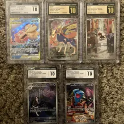 Lot of 5 CGC 10 & CGC 10 Pristine Slabs Pokemon Cards Inferno Miracle Twin Mega - Image 1
