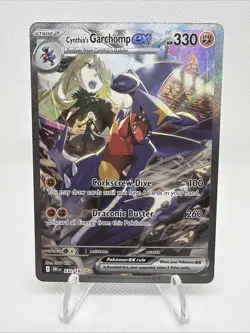 Pokemon TCG Cynthia's Garchomp EX Holo Card 232/182 Sv10: Destined Rivals - Image 1