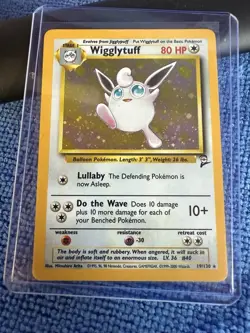 Wigglytuff 19/130 Holo Rare Pokemon Base Set II - Image 1